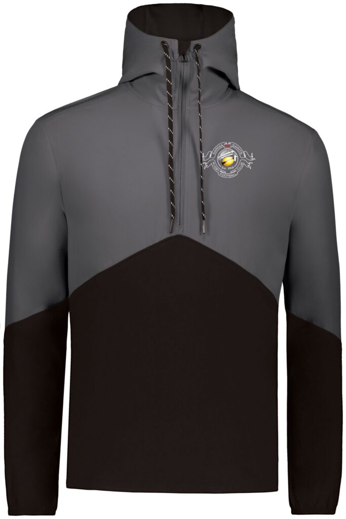 half zip hooded pullover
